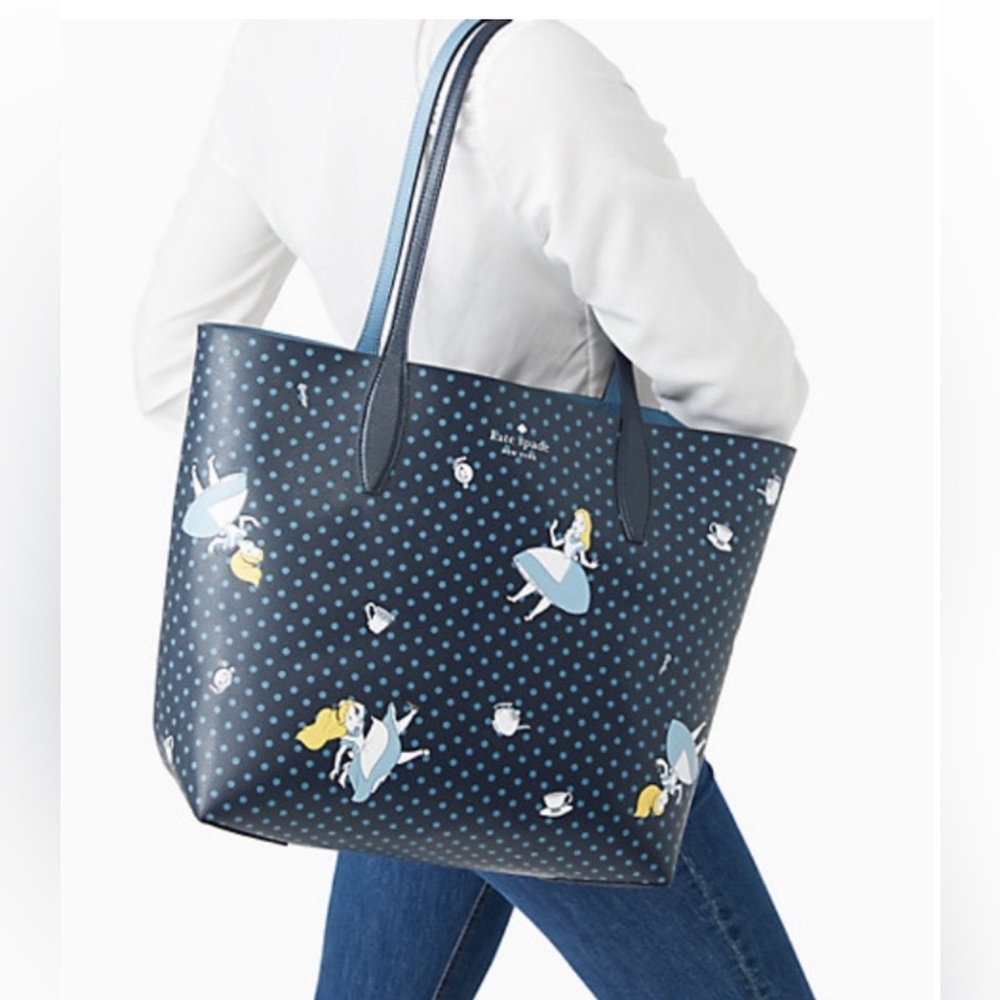 Kate Spade Reversible Disney Alice in Wonderland Tote Bag